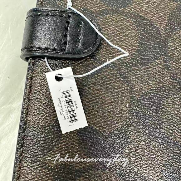 Coach Notebook In Signature Canvas In Brown Black 222 NWT - Picture 5 of 5